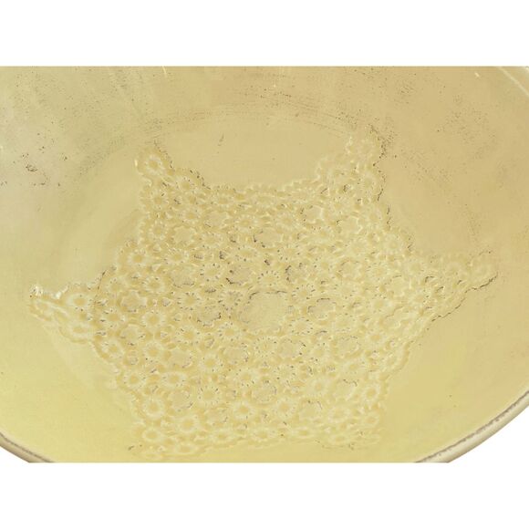 Vintage Maioliche Jessica Italy Buttercream Yellow Large Serving Bowl 12" - Picture 7 of 7